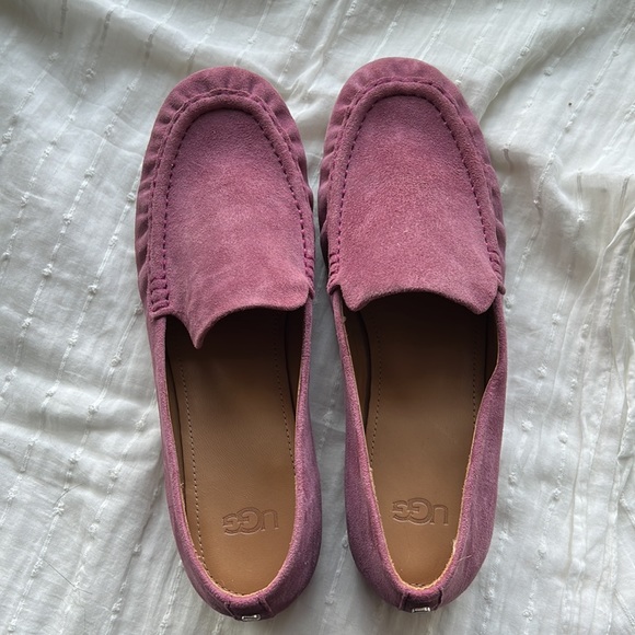 UGG suede slip on loafers - mauve size 8 - Picture 4 of 4